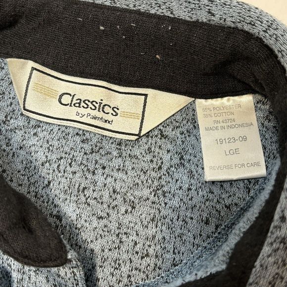 Vintage Classics By Palmland Large Collared Striped Grandpa Sweater Pullover - Picture 3 of 8